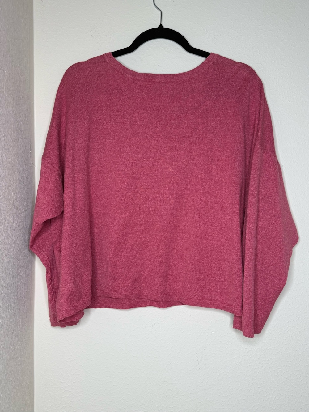 Eileen Fisher Dusty Rose Knit Crewneck Sweater - Picture 3 of 8